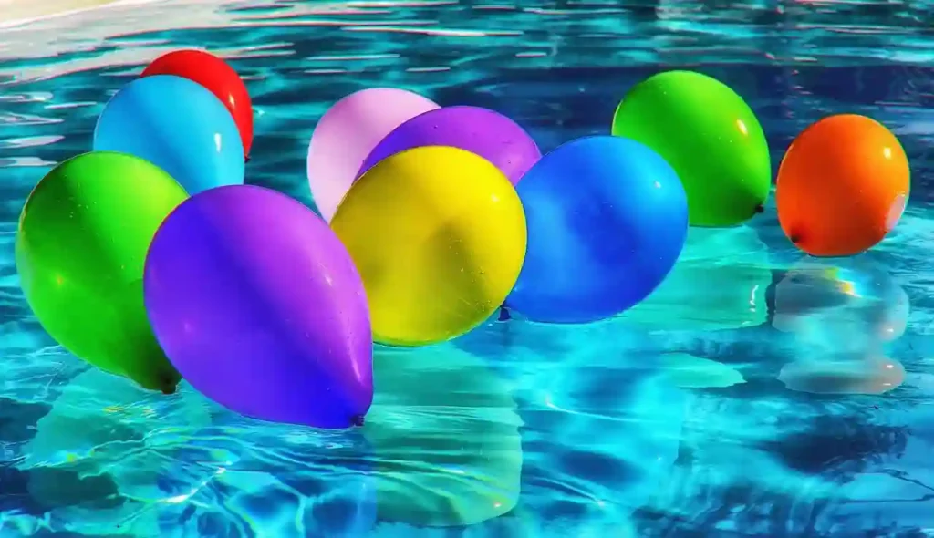 colorful baloons in the water
