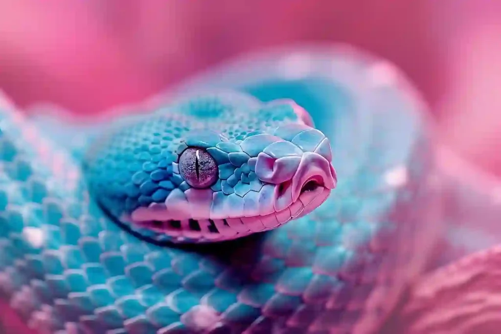 ai generated blue snake